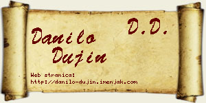 Danilo Dujin vizit kartica